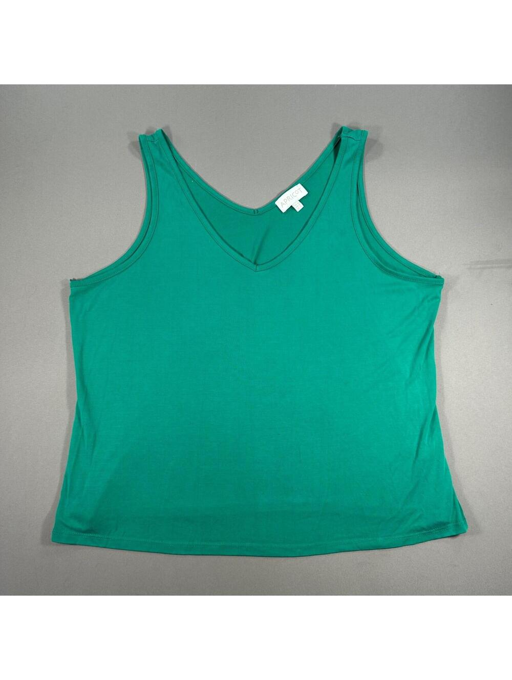 Apricot Womens Green Relaxed Fit Tank Top Sleeveless Shirt Size 12